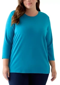 Plus 3/4 Sleeve T-Shirt