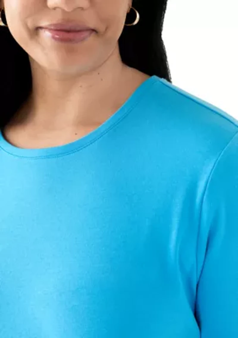 Plus Long Sleeve Crew Neck T-Shirt