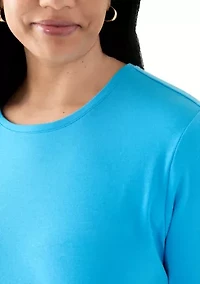 Plus Long Sleeve Crew Neck T-Shirt