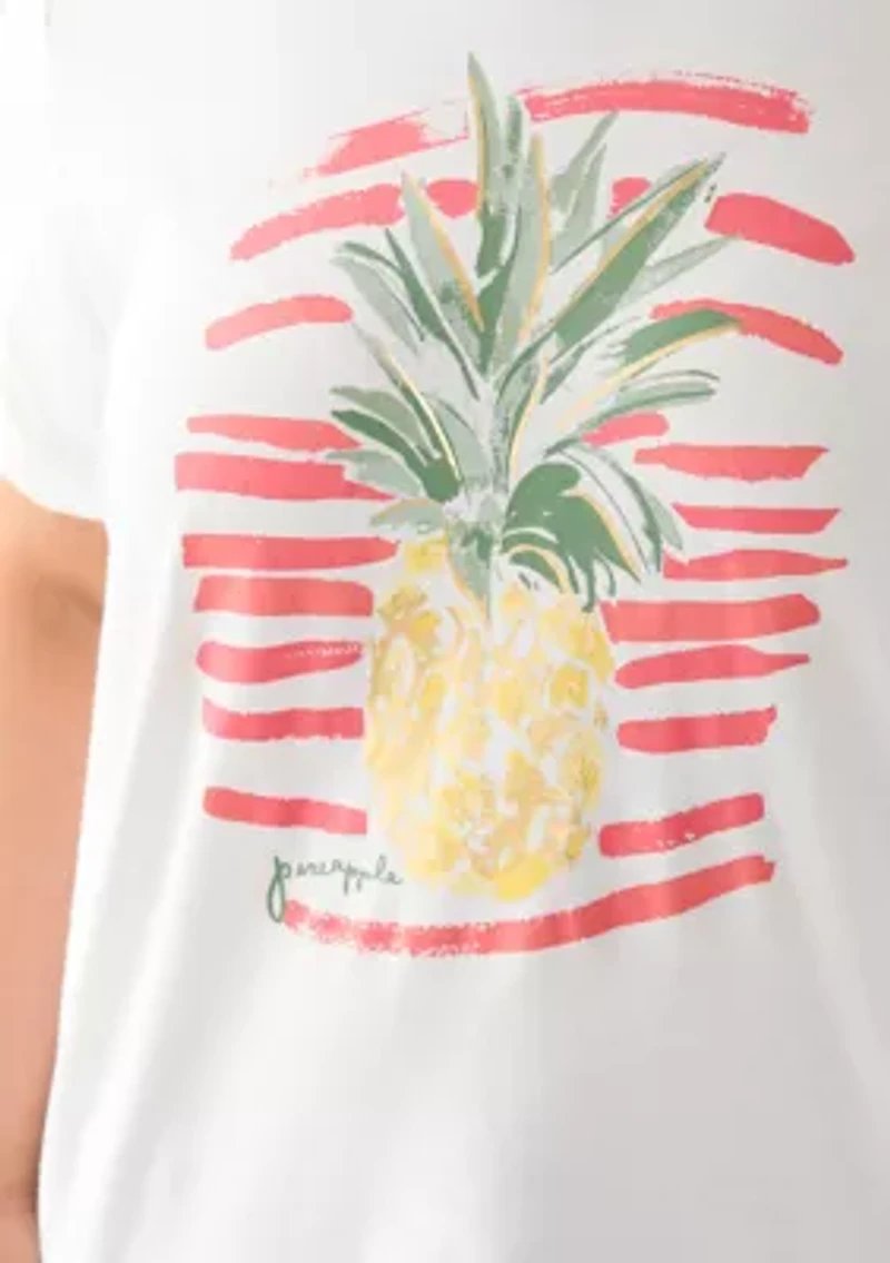 Plus Short Sleeve Crew Neck Graphic T-Shirt