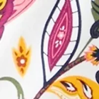 Plus Three-Quarter Sleeve Tunic Printed Shirt