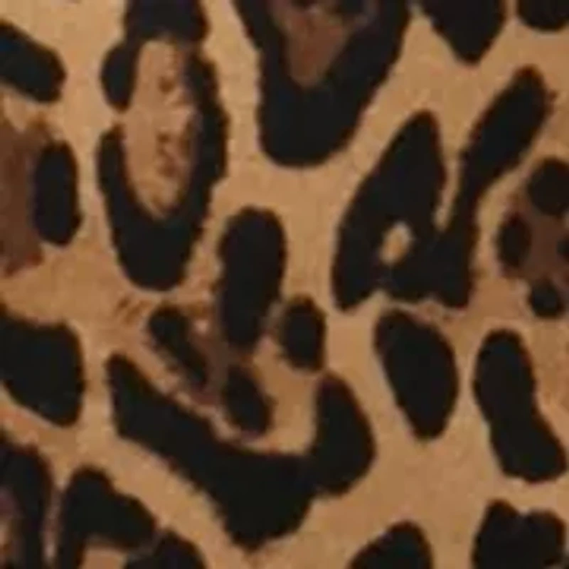 Plus 3/4 Sleeve Split Neck Allover Print Top