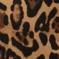 Plus 3/4 Sleeve Split Neck Allover Print Top