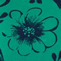 Plus 3/4 Sleeve Split Neck Allover Print Top