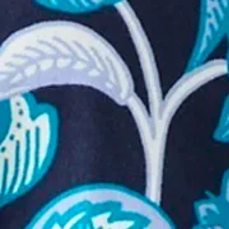 Plus 3/4 Sleeve Split Neck Allover Print Top