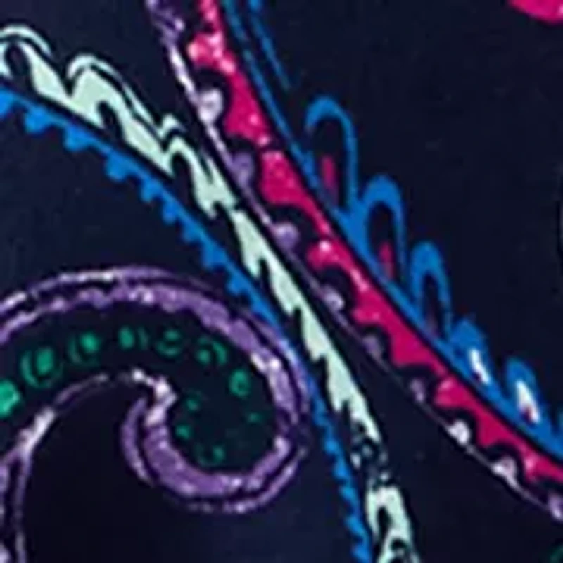 Plus 3/4 Sleeve Split Neck Allover Print Top