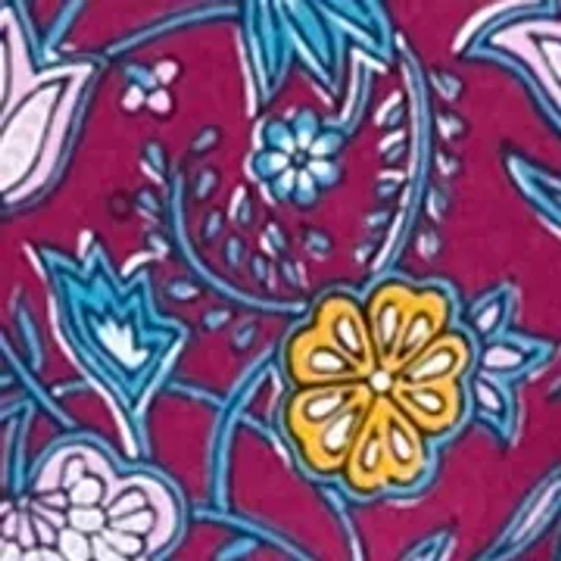 Three-Quarter Sleeve Bateu Tunic Border Printed Top