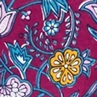 Three-Quarter Sleeve Bateu Tunic Border Printed Top