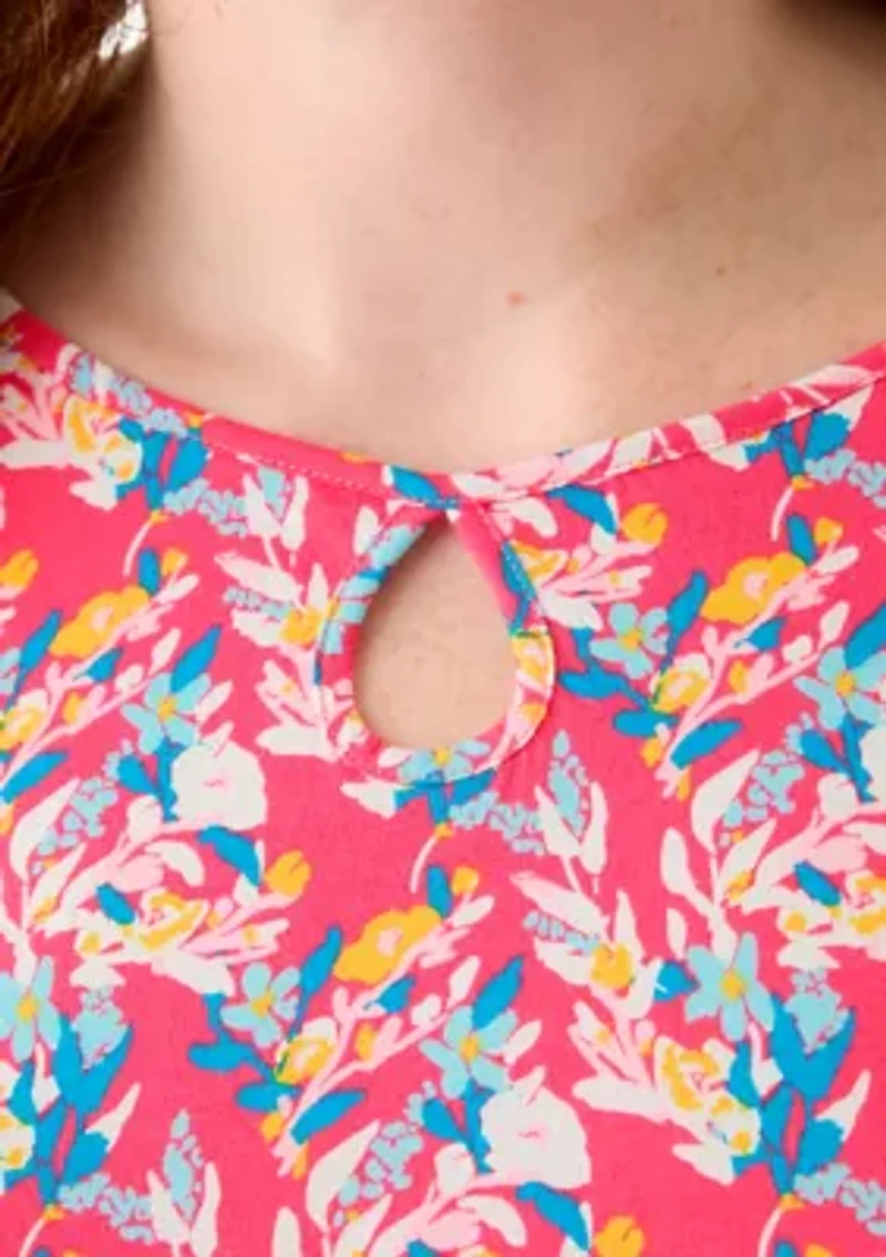 Plus Printed Keyhole Top
