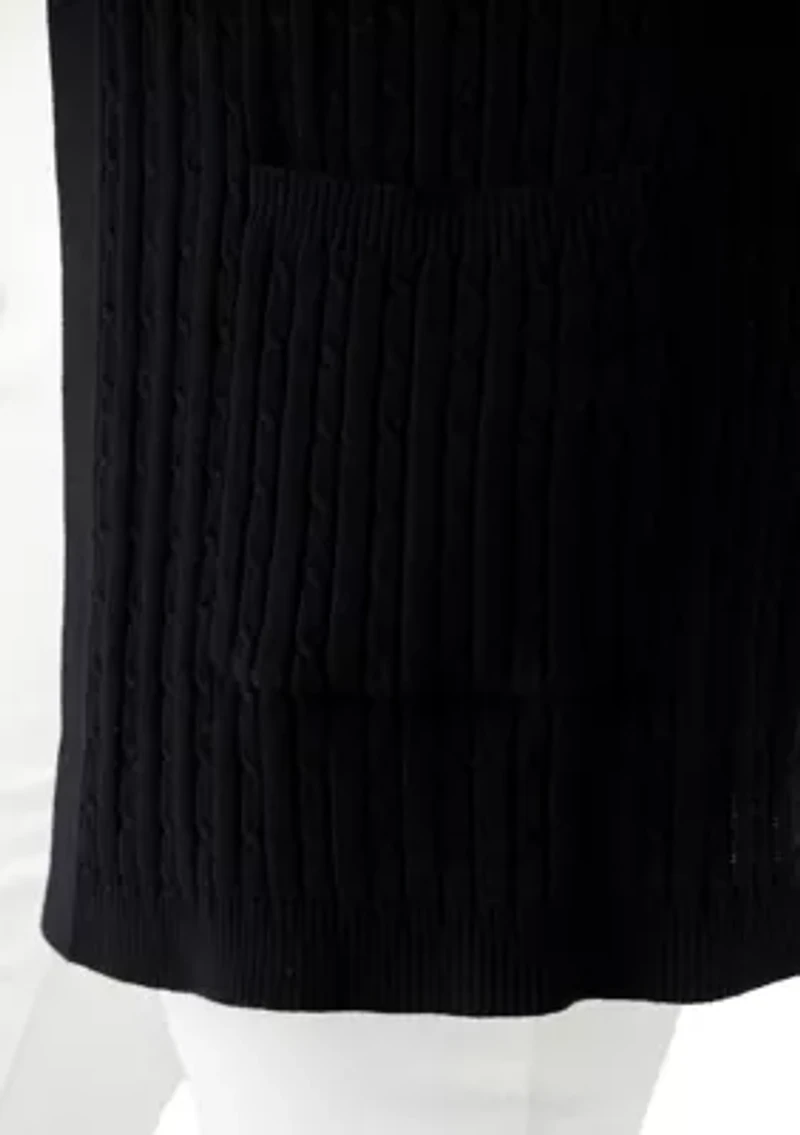 Plus Cable Knit Cardigan