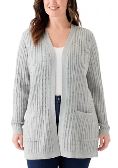 Plus Cable Cardigan