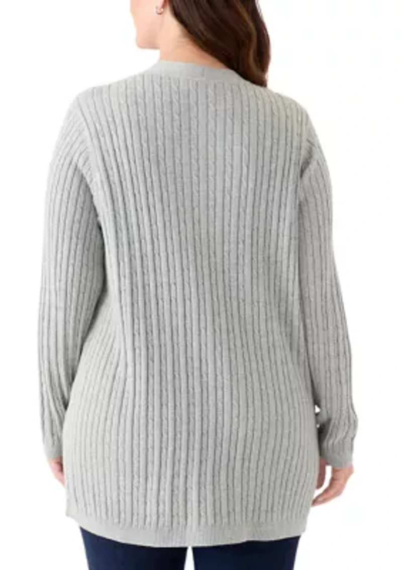Plus Cable Cardigan