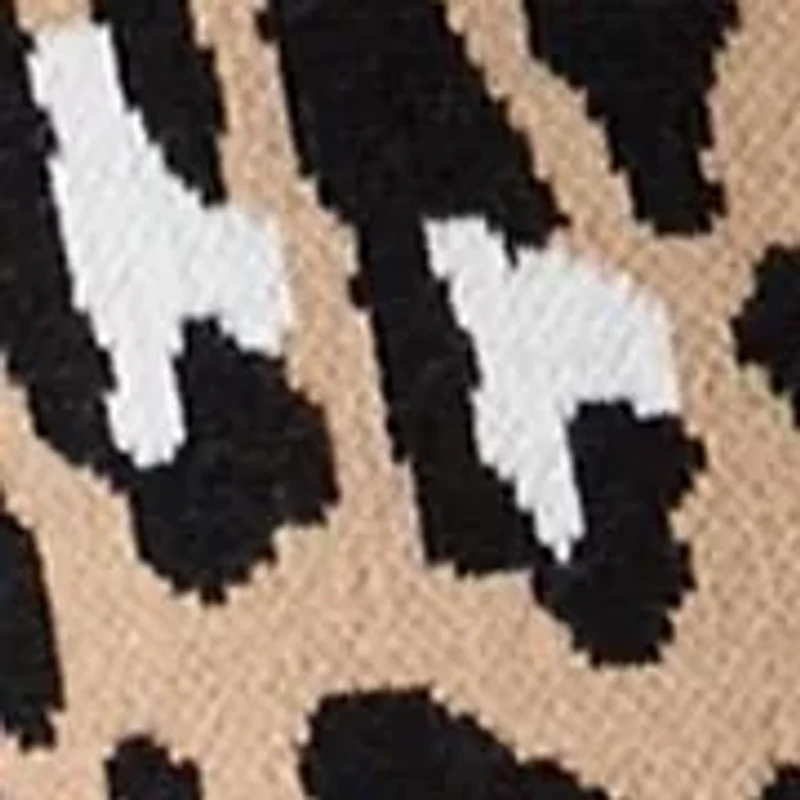 Plus Long Sleeve Crew Neck Jacquard Sweater