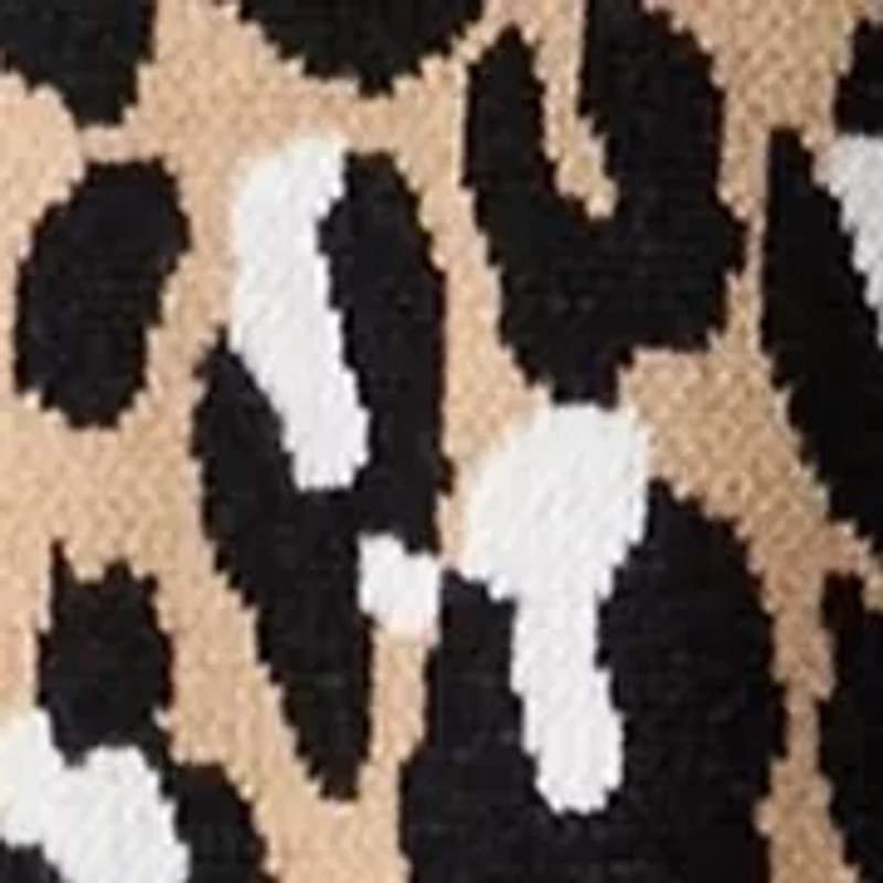 Plus Long Sleeve Jacquard Cardigan