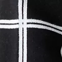 Plus Long Sleeve Jacquard Windowpane Cardigan