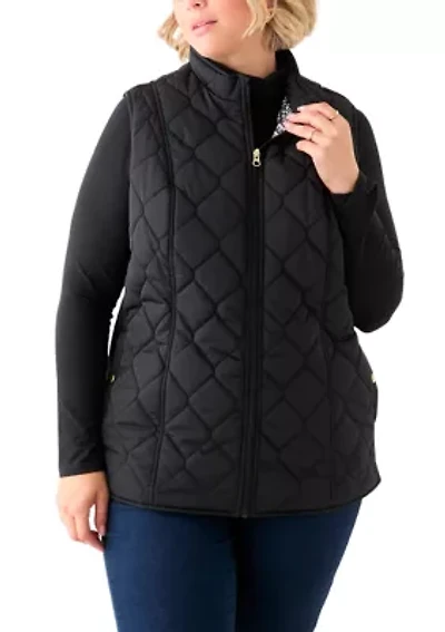 Plus Side Rib Solid Vest