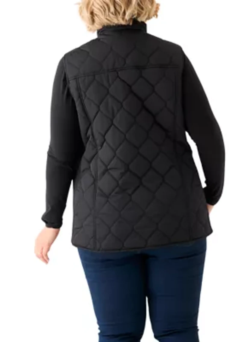 Plus Side Rib Solid Vest