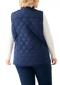 Plus Side Rib Solid Vest