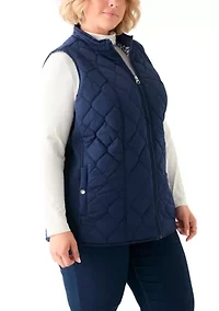 Plus Side Rib Solid Vest