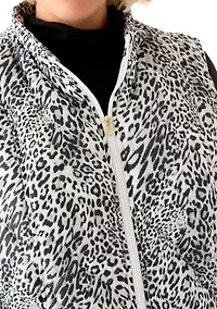 Plus Side Rib Printed Quilted Vest