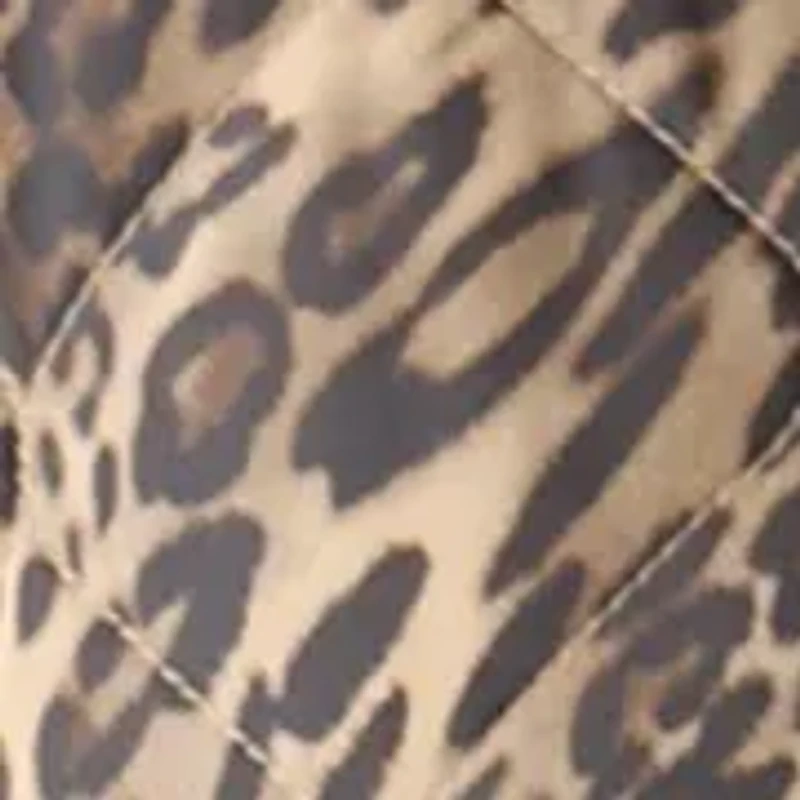 Plus Side Rib Printed Puffer Jacket