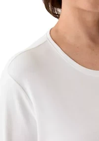 Plus Long Sleeve Cotton T-Shirt