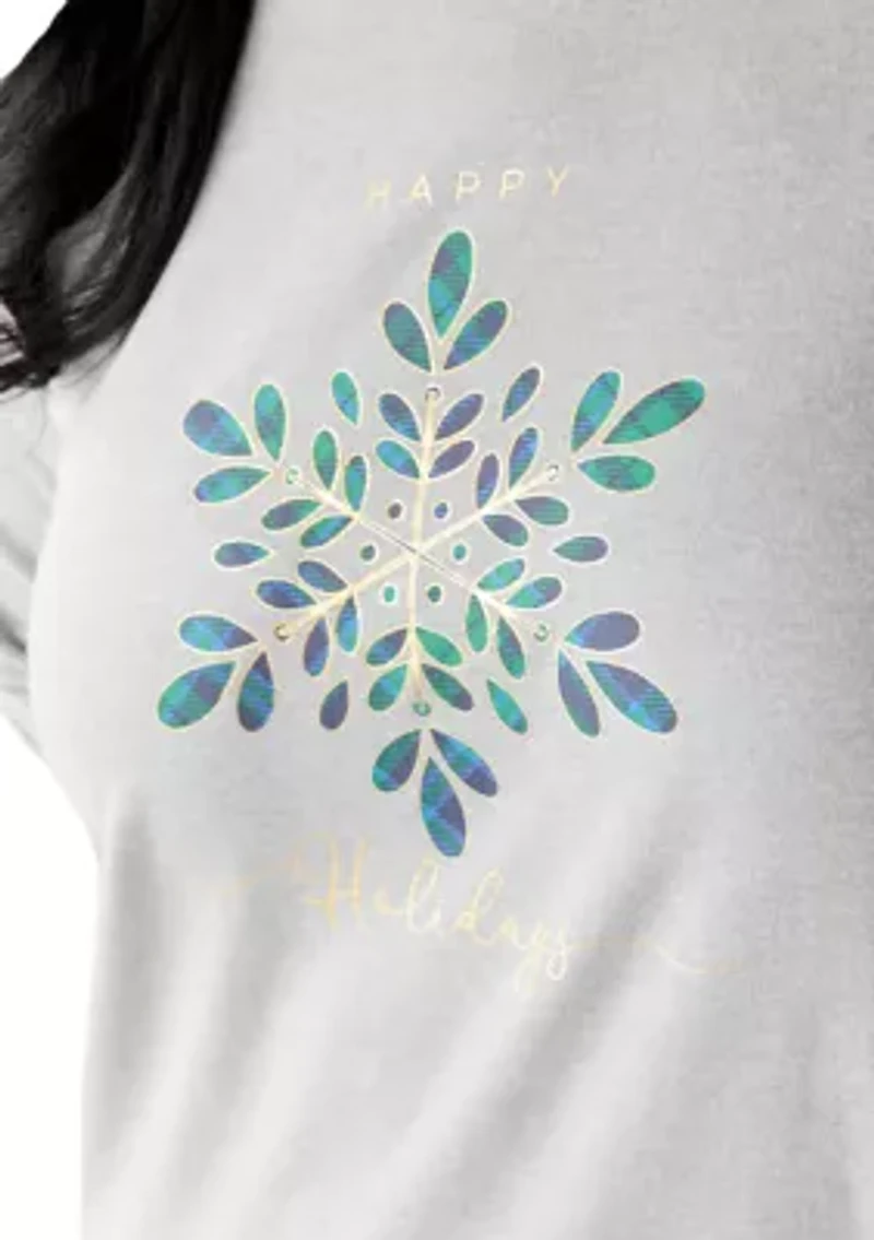 Plus Long Sleeve Crew Neck Graphic Shirt