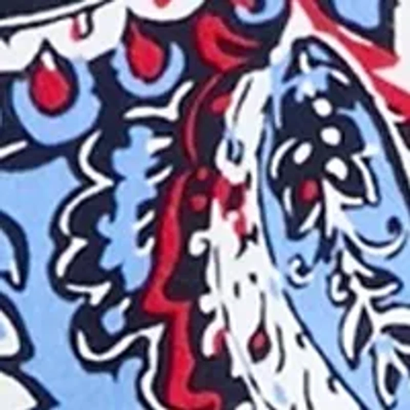 Plus Short Sleeve Split Neck Printed Top