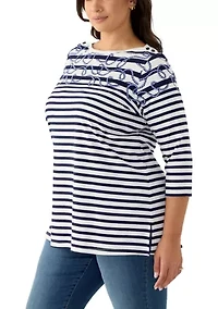Plus Placement Printed Top