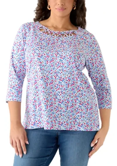 Plus Neck Detail Top