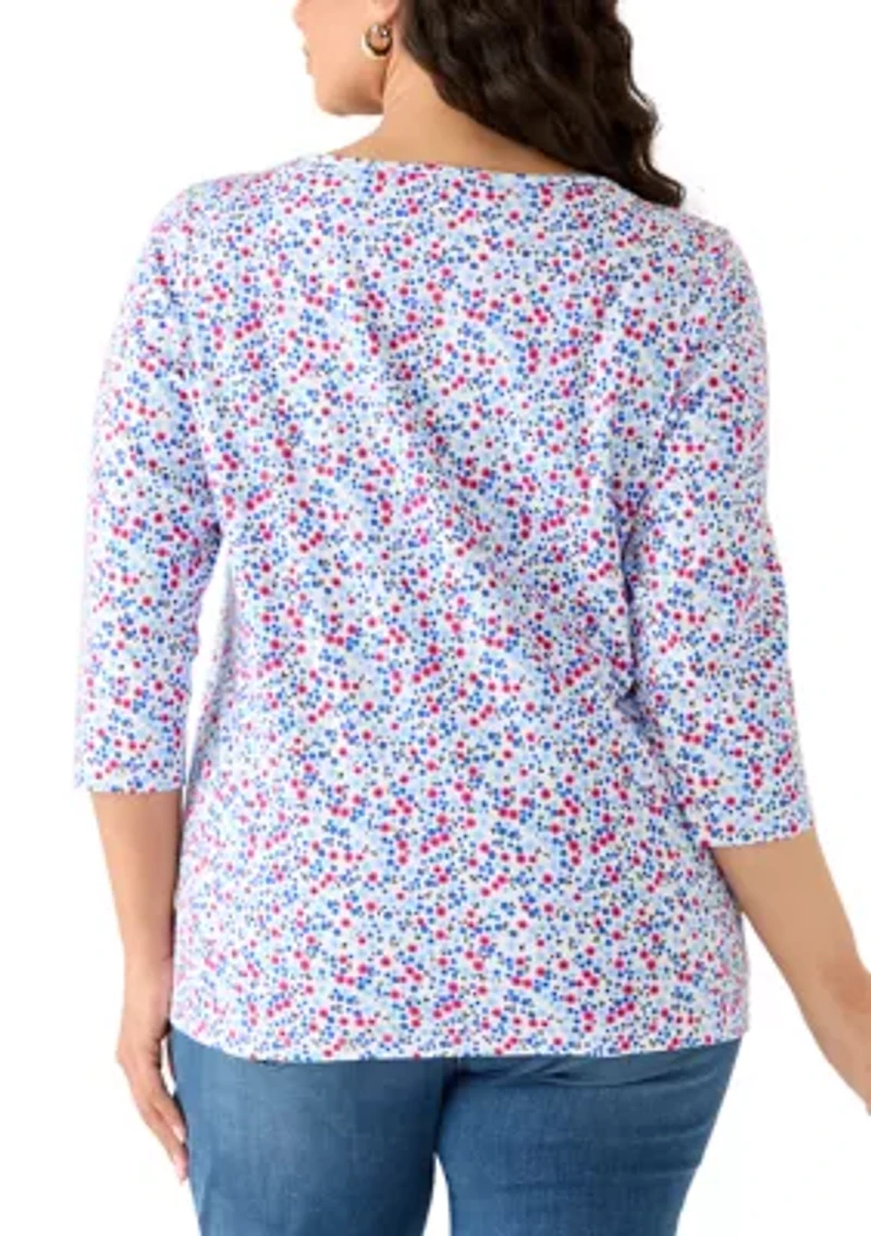 Plus Neck Detail Top