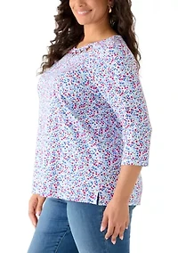 Plus Neck Detail Top