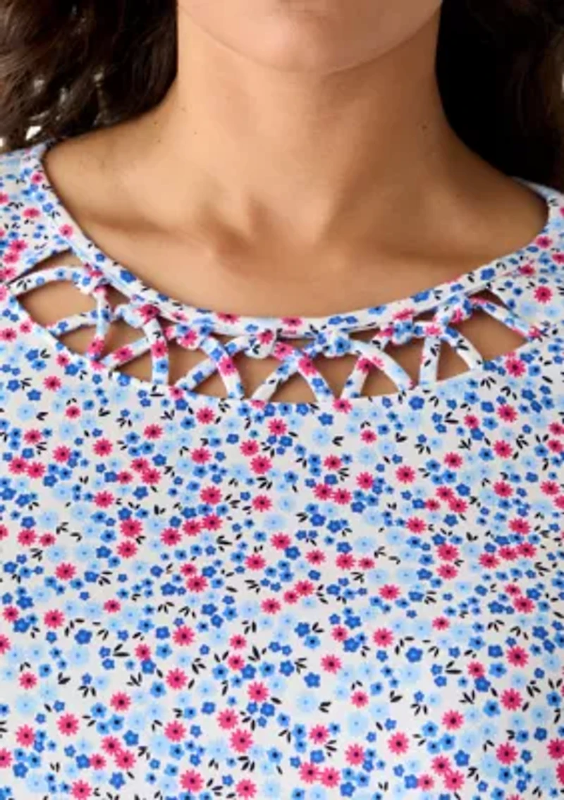 Plus Neck Detail Top