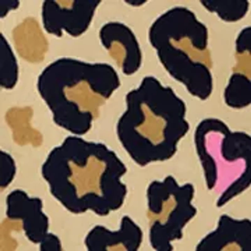 Plus 3/4 Sleeve Crew Print Top