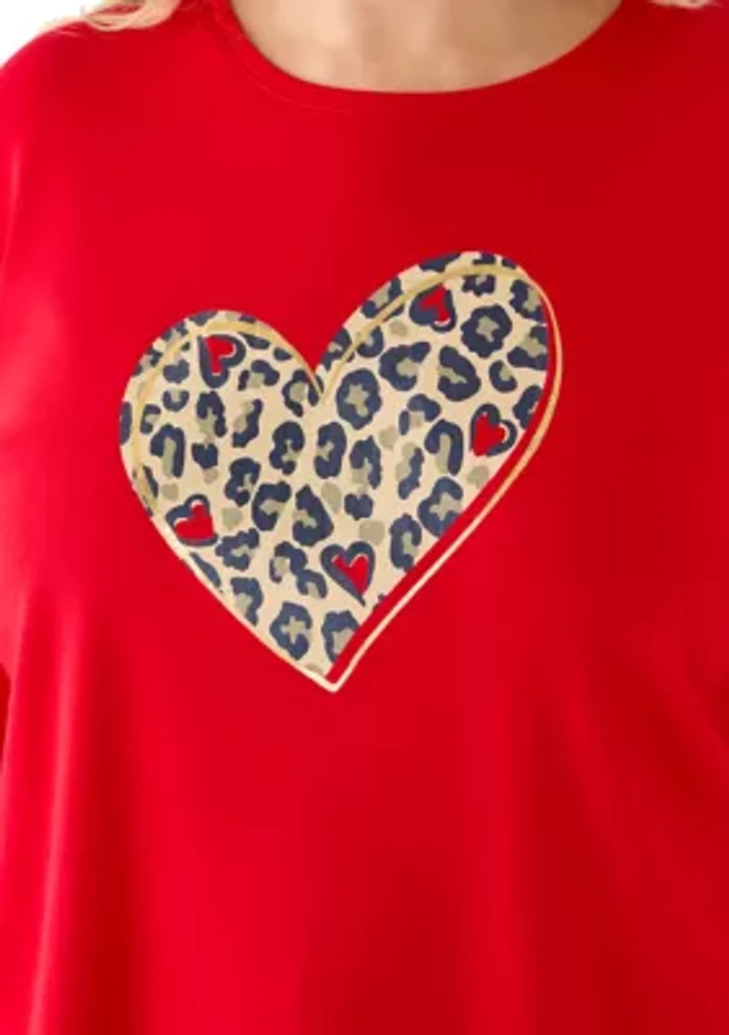 Plus 3/4 Sleeve Graphic Shirt