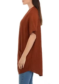 Women's Short Sleeve Solid Cardigan