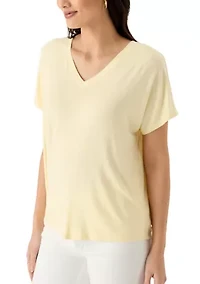 Women's Short Sleeve Luxe V-Neck T-Shirt