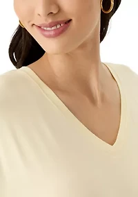 Women's Short Sleeve Luxe V-Neck T-Shirt