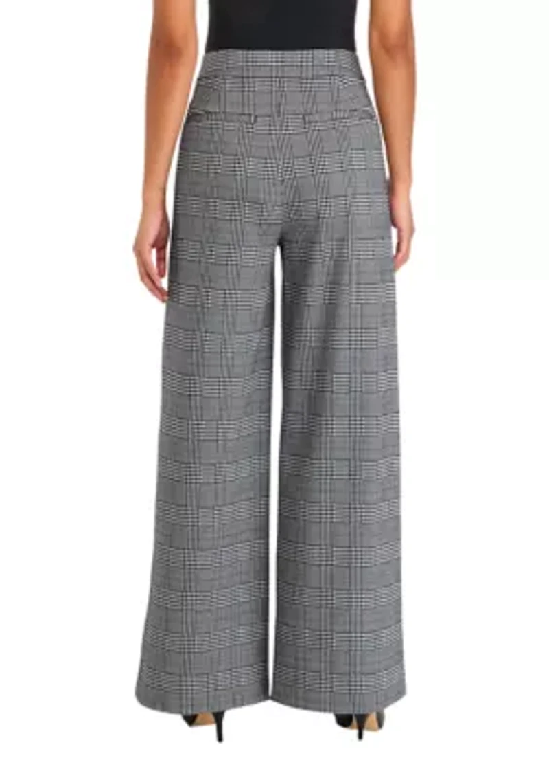 Plus High Rise Pleat Front Trousers