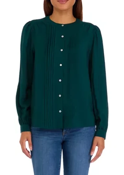 Women's Pintuck Pleated Blouse
