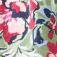 Women's 3/4 Sleeve Split Neck Tiered Printed Mini Dress