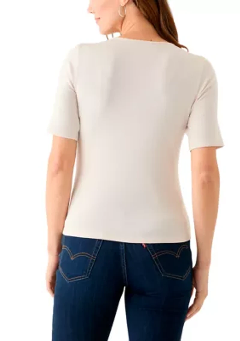 Women's Ribbed Knit Top