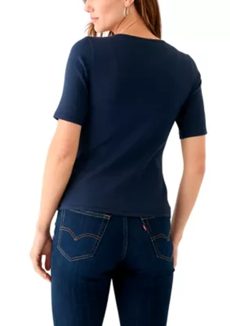 Women's Ribbed Knit Top