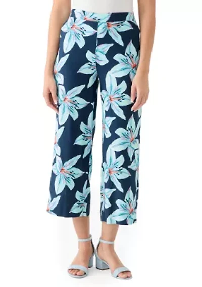 Women's Pull On Linen Cropped Pants