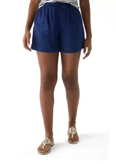 Women's Tie Waist Linen Shorts