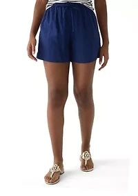 Women's Tie Waist Linen Shorts