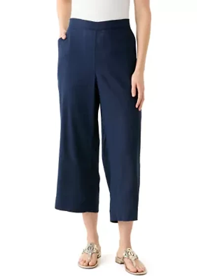 Women's Pull On Linen Crop Pants