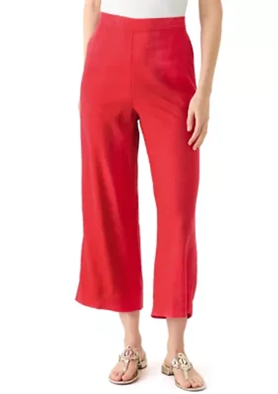 Women's Pull On Linen Crop Pants