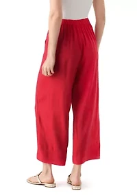 Women's Pull On Linen Crop Pants