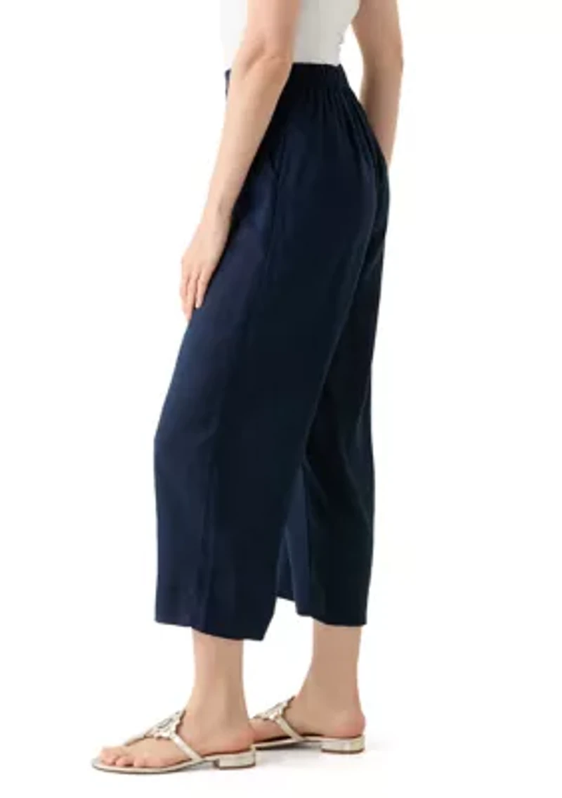 Women's Pull On Linen Crop Pants